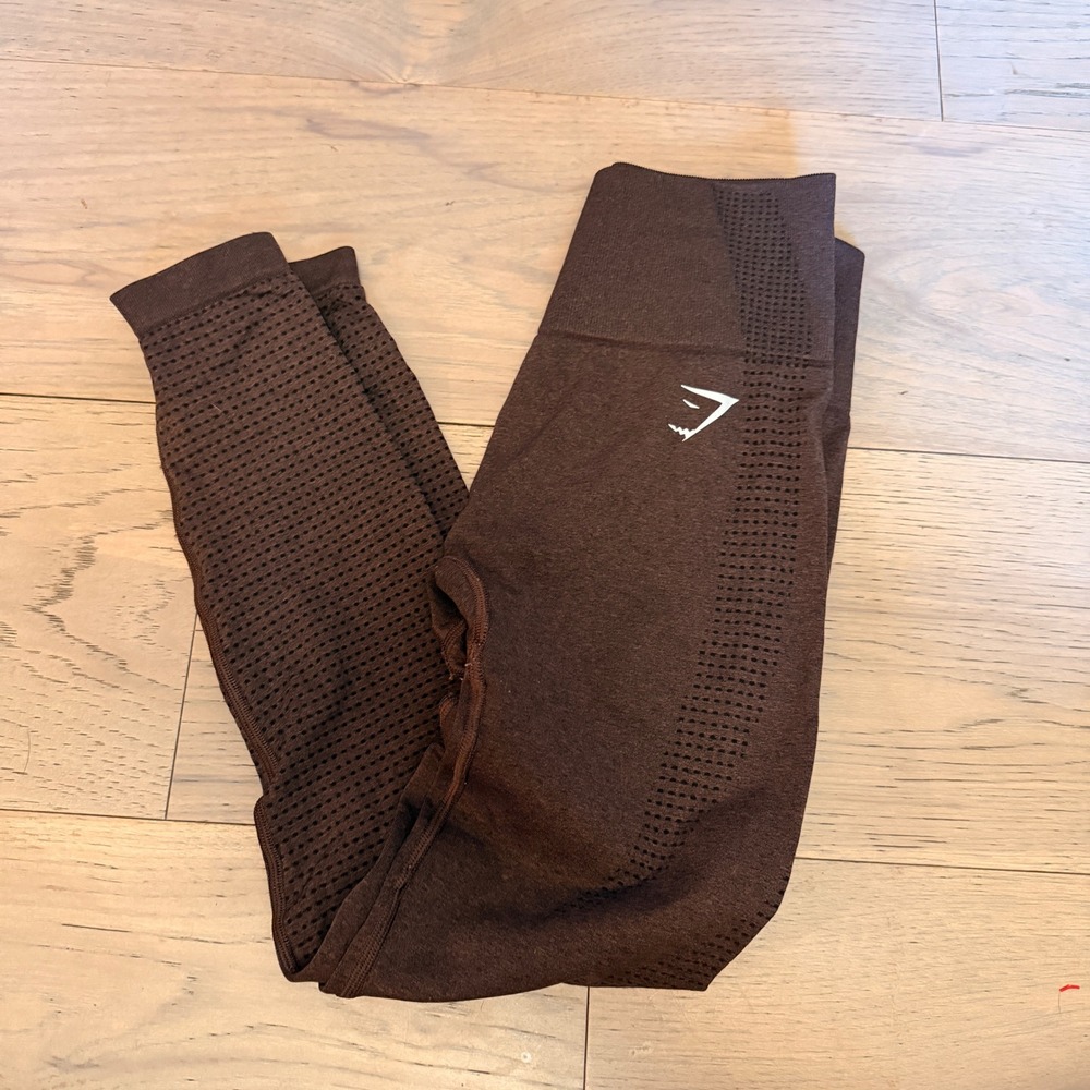 Gymshark Energy+ Seamless Leggings Brown Marl High Waisted Small